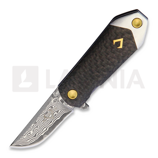 Briceag V Nives KillaBite Damascus, carbon fiber