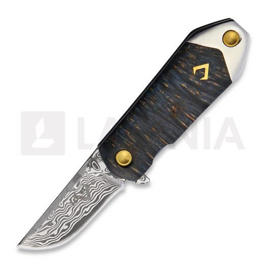 V Nives KillaBite Damascus kääntöveitsi, wood