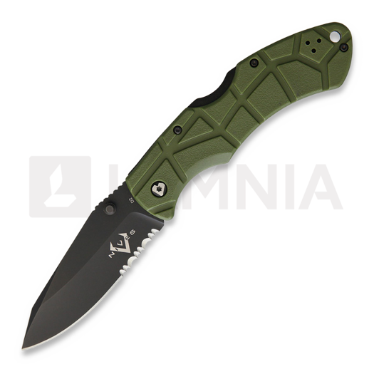 V Nives Lockback fällkniv, olivgrön
