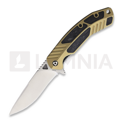 Складной нож V Nives Tectonic Linerlock CF, Gold