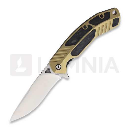 Складной нож V Nives Tectonic Linerlock CF, Gold