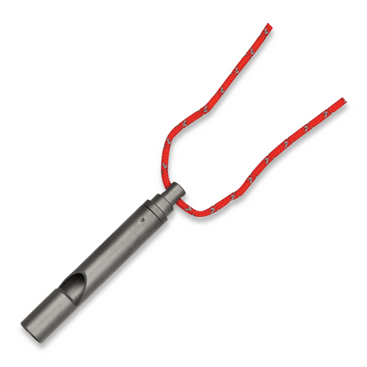 Vargo Titanium Emergency Whistle, neck lanyard