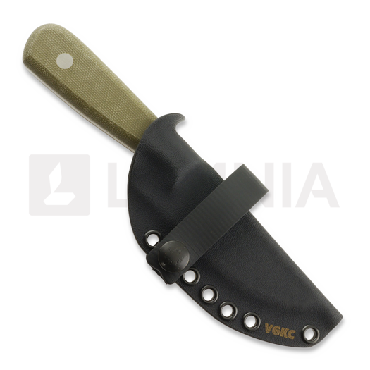Coltello Very Good Knife Co Adventure 80Crv2 Gen2, green micarta