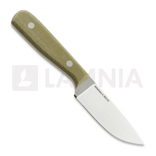 Нож Very Good Knife Co Adventure Jr 80Crv2 Gen2, green micarta