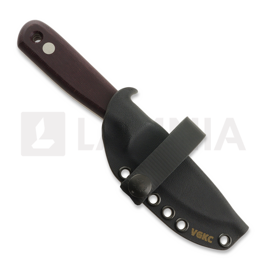 Very Good Knife Co Rambler 80Crv2 Gen2 puukko, burgundy micarta