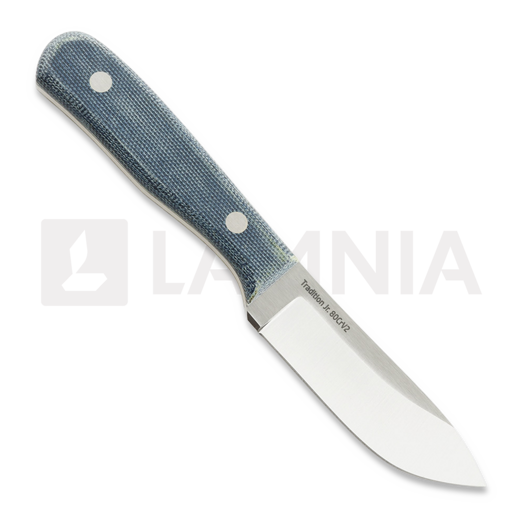 Нож Very Good Knife Co Tradition JR 80Crv2 Gen2, blue micarta