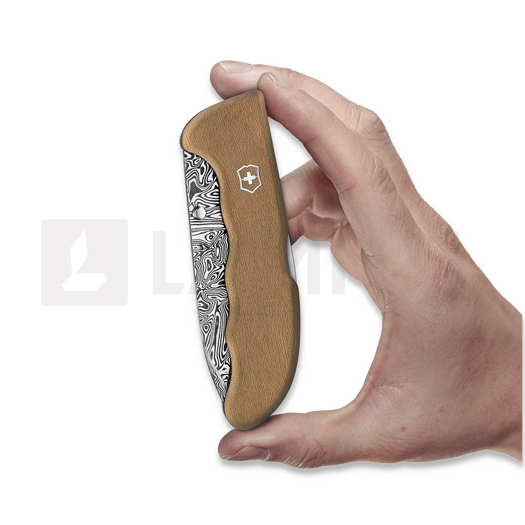 Victorinox Evoke Wood Damast LE 2026 sulankstomas peilis