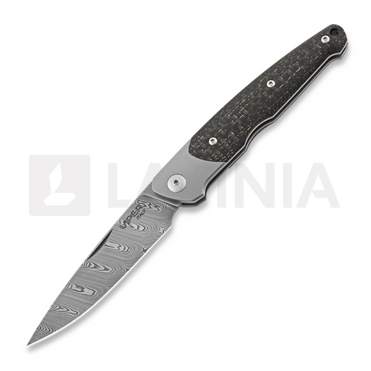 Viper Key Damascus 접이식 나이프, bronze carbon fiber VA5978FCB