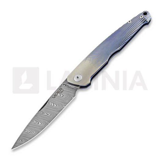 Coltello pieghevole Viper Key Damascus, titanium blue/bronze VA5976D3BL