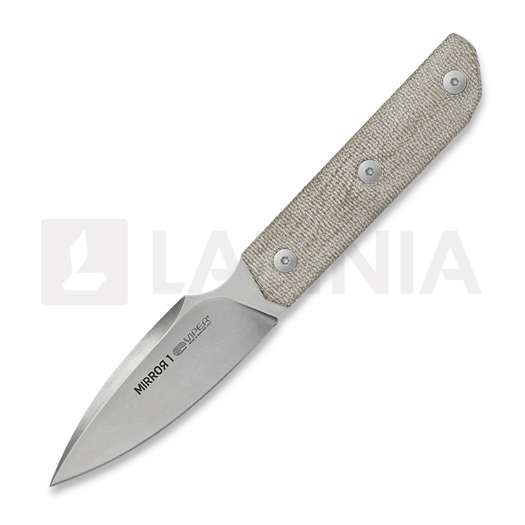 Viper Mirror 1 - Stonewashed - Green Canvas Micarta kés VT4060CG