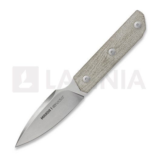 Nuga Viper Mirror 1 - Stonewashed - Green Canvas Micarta VT4060CG