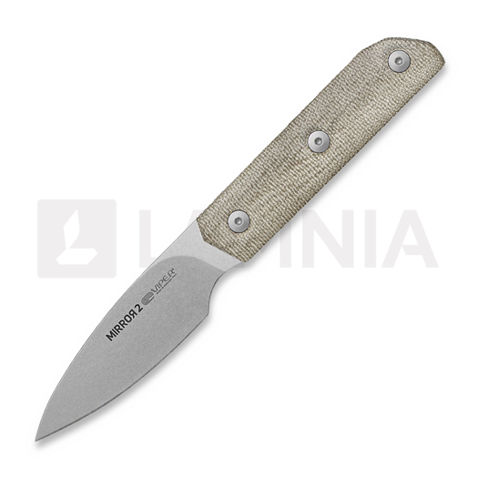 Viper Mirror 2 - Stonewashed - Green Canvas Micarta kniv VT4064CG