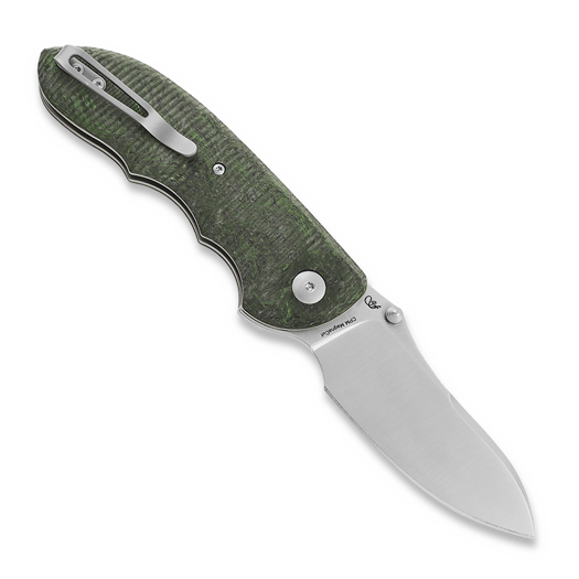 Viper Moon sulankstomas peilis, Satin, Green Dark Matter CF V6008FCV