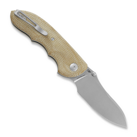 Viper Moon kääntöveitsi, Stonewashed, Naural Canvas Micarta V6010CN