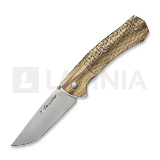 Viper Safe - Satin - Olive Wood 折り畳みナイフ V6018UL3D