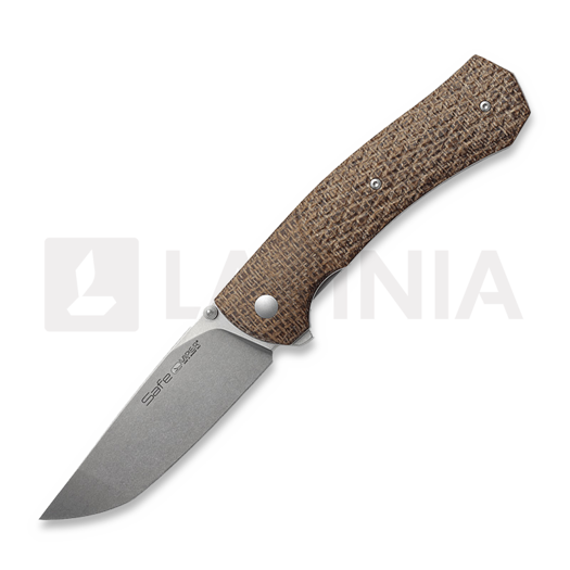 Viper Safe - Stonewashed - Burlap Canvas Micarta folding knife V6016IM3D