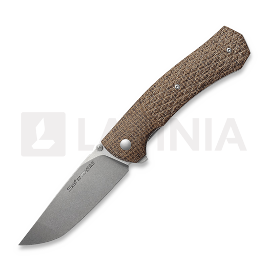 Navalha Viper Safe - Stonewashed - Burlap Canvas Micarta V6016IM3D