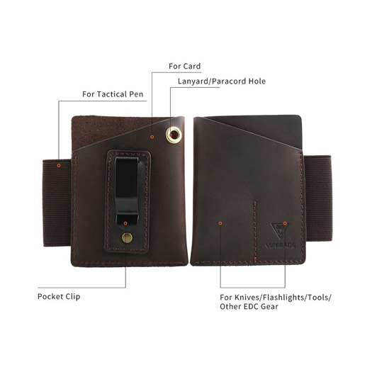 Viperade PJ12 EDC Pocket Organizer, ruda