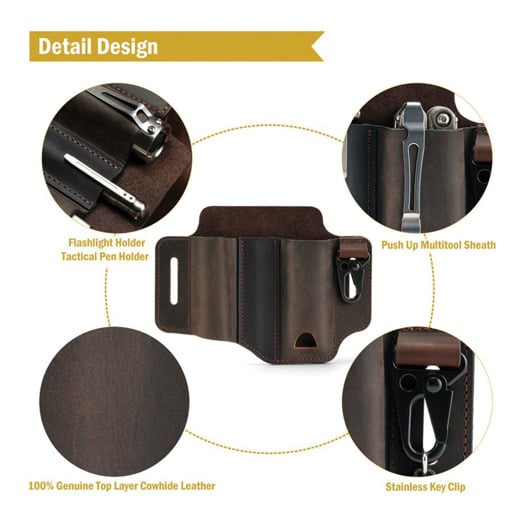 Viperade PJ29 Multi Tool Belt Organizer tuppi, ruskea
