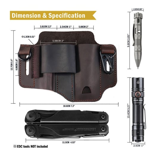Калъф Viperade PJ36 Multi Tool Belt Organizer, кафяв