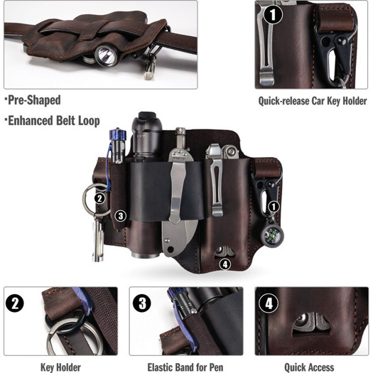 Fodero Viperade PJ36 Multi Tool Belt Organizer, marrone