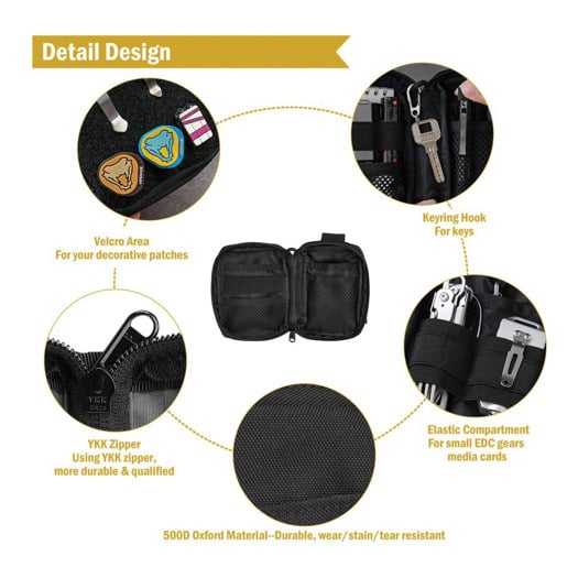 Viperade VE26 EDC 8-Pocket Organizer, черен