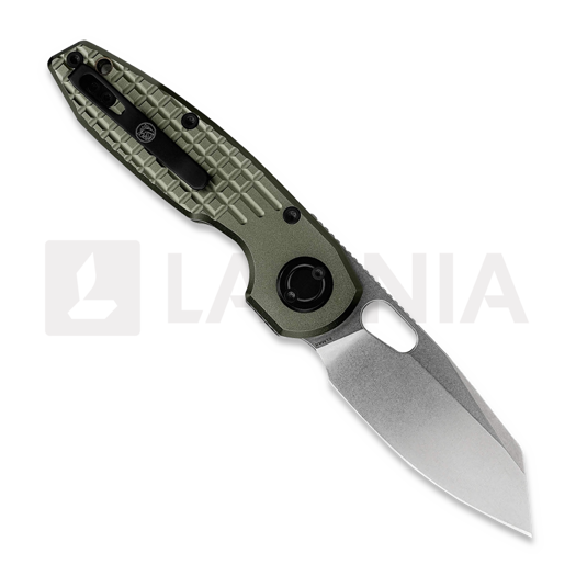 Coltello pieghevole Vosteed Ankylo - Stonewash - Aluminium, verde
