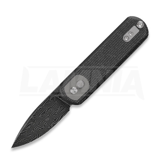 Couteau pliant Vosteed Corgi Pup - Acid Wash - Micarta, noir