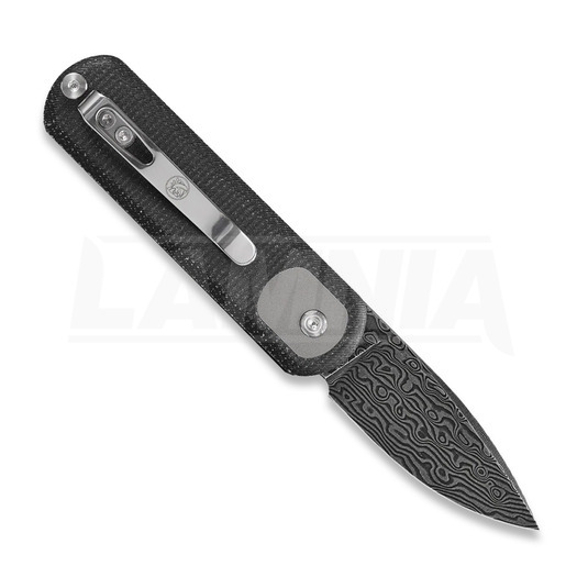 Vosteed Corgi Pup - Acid Wash - Micarta k&auml;&auml;nt&ouml;veitsi, musta