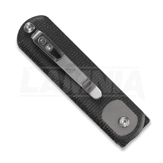 Vosteed Corgi Pup - Acid Wash - Micarta k&auml;&auml;nt&ouml;veitsi, musta