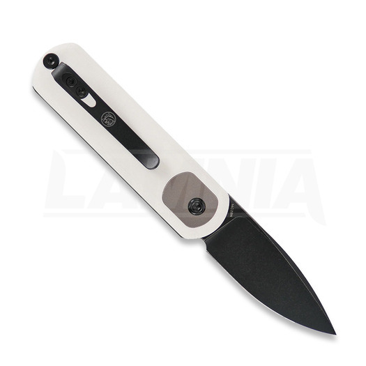 Coltello pieghevole Vosteed Corgi Pup - Blackwash - G10, bianco