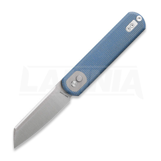 Vosteed Corgi - Satin Sheepsfoot - Micarta folding knife, blue