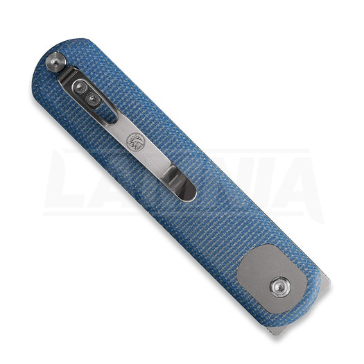 Vosteed Corgi - Satin Sheepsfoot - Micarta k&auml;&auml;nt&ouml;veitsi, sininen