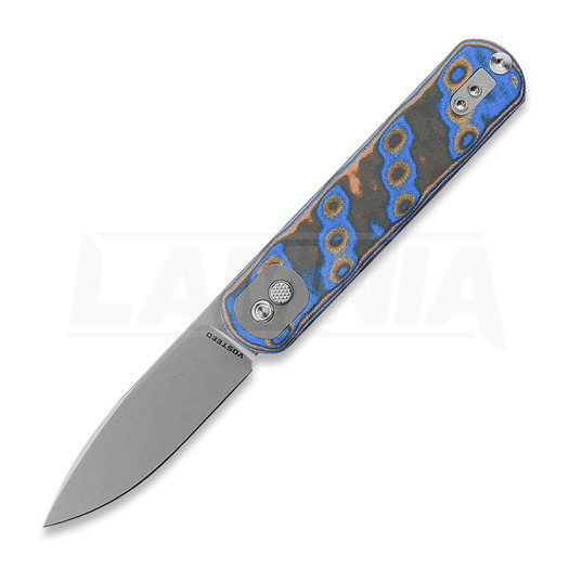 Nóż składany Vosteed Corgi - Stonewash - Micarta, blue ocean
