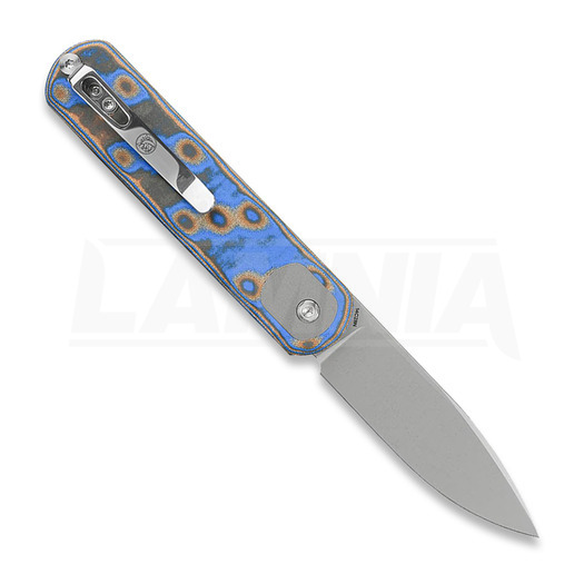Vosteed Corgi - Stonewash - Micarta sulankstomas peilis, blue ocean