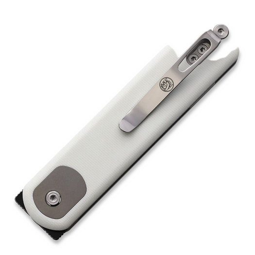 Vosteed Corgi Trek Lock - G-10 White - B/W Drop sulankstomas peilis