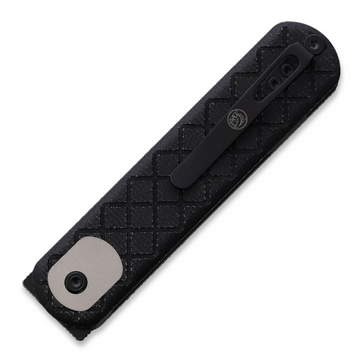Vosteed Corgi Trek Lock - Micarta Black - B/W Drop kääntöveitsi