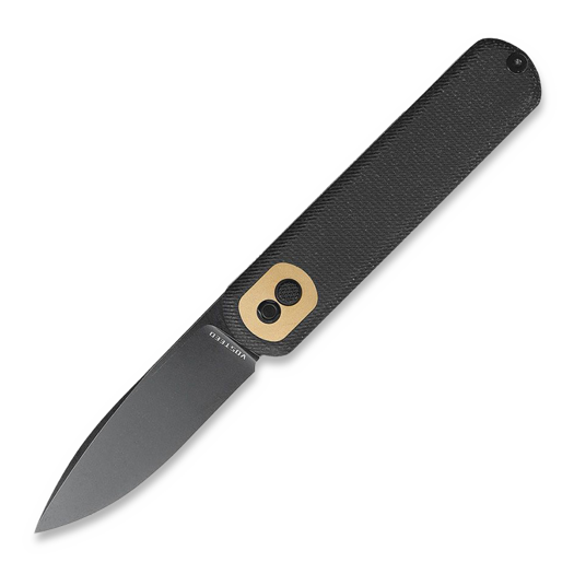 Vosteed Corgi Trek Lock - Micarta Black - B/W Drop fällkniv