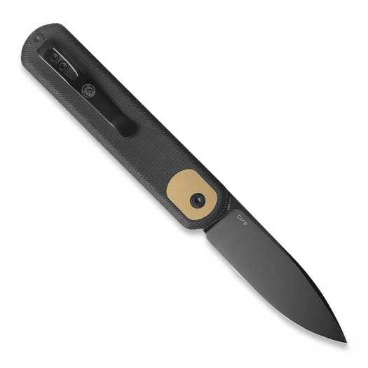 Coltello pieghevole Vosteed Corgi Trek Lock - Micarta Black - B/W Drop