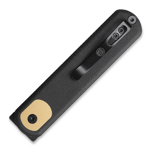 Vosteed Corgi Trek Lock - Micarta Black - B/W Drop folding knife