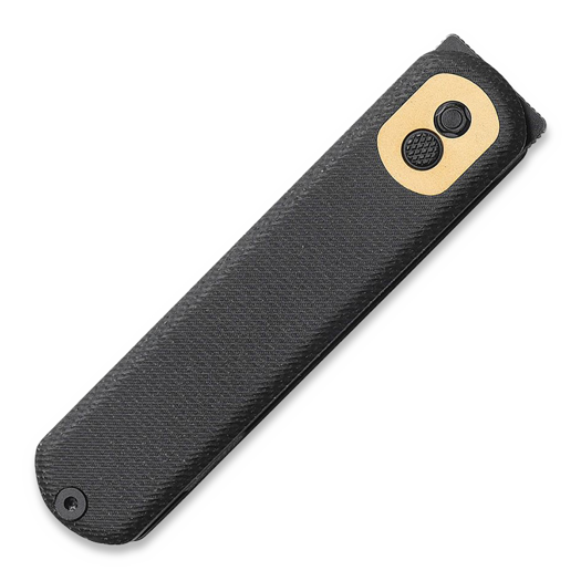 Vosteed Corgi Trek Lock - Micarta Black - B/W Drop folding knife