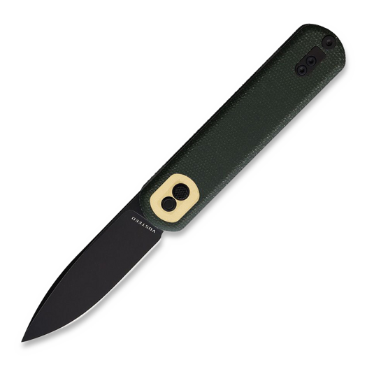 Vosteed Corgi Trek Lock - Micarta Green - B/W Drop fällkniv