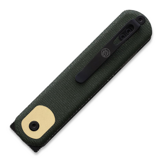 Vosteed Corgi Trek Lock - Micarta Green - B/W Drop sulankstomas peilis