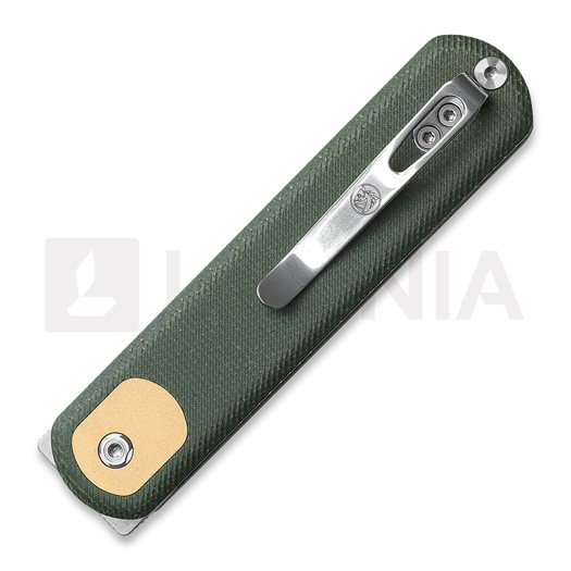 Vosteed Corgi Trek Lock - Micarta Green - S/W Drop k&auml;&auml;nt&ouml;veitsi
