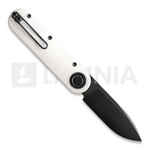 Vosteed Corgi-V 295 - Blackwash - G10 k&auml;&auml;nt&ouml;veitsi, valkoinen