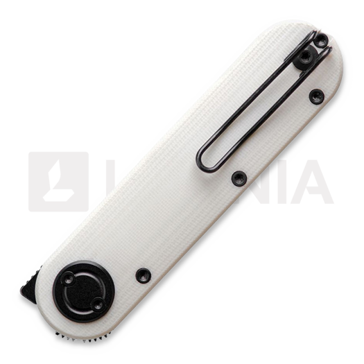 Vosteed Corgi-V 295 - Blackwash - G10 k&auml;&auml;nt&ouml;veitsi, valkoinen