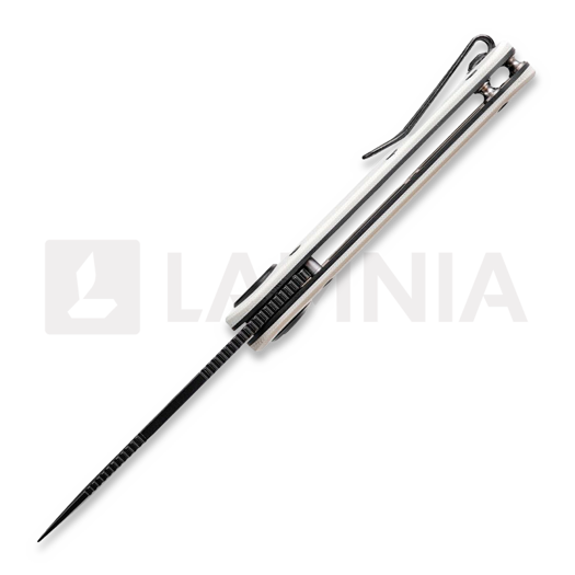 Vosteed Corgi-V 295 - Blackwash - G10 k&auml;&auml;nt&ouml;veitsi, valkoinen