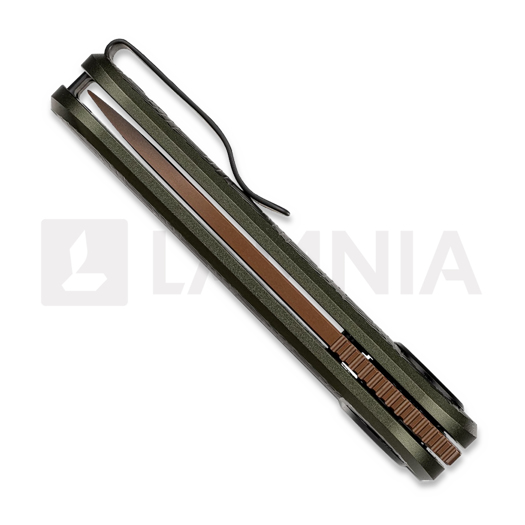 Vosteed Corgi-V Vanchor Lock - Copper Dune - Aluminium sulankstomas peilis, žalia