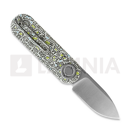 Vosteed Corgi-V Vanchor Lock - Satin - G10 f&auml;llkniv, Doodle Monster&trade;