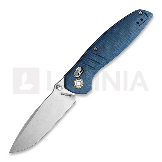 Vosteed Corsair Crossbar - Micarta Blue - S/W Drop סכין מתקפלת